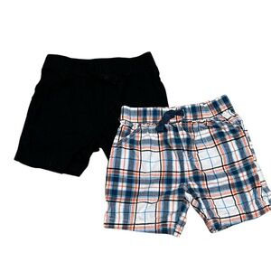 First Impressions Baby Boys Shorts Bundle Size 12M — Plaid & Black